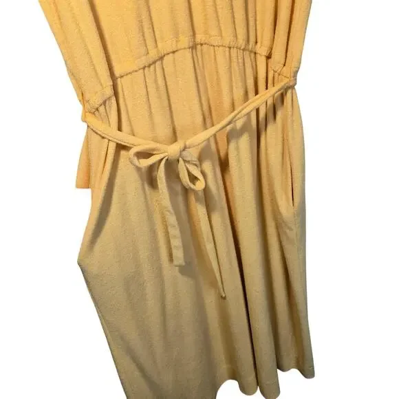 Tanglwood Yellow V-Neck Knit Dress w Pockets, Size 14 – Bright & Comfy [0345] - Picture 4 of 9